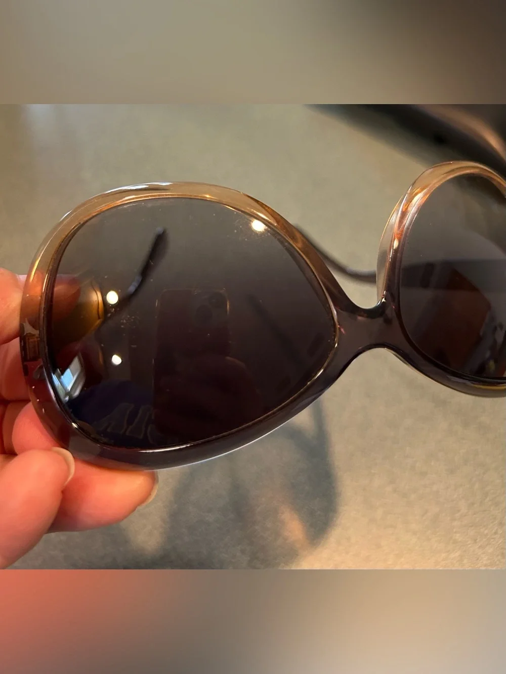 Ray-Ban Women’s Black to Brown Gradient Oversized Sunglasses